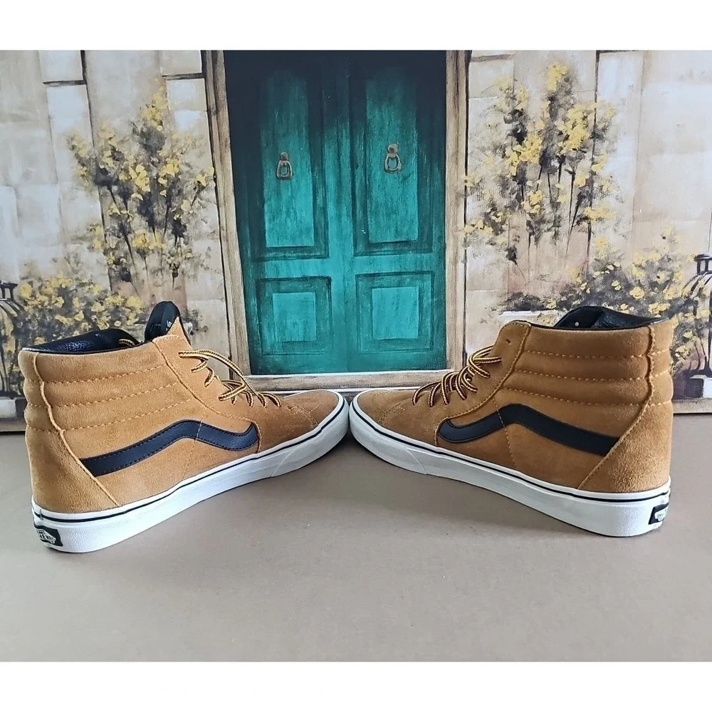 VANS SK-8‎ Hi Brown Suede High-Top Skater Skateboard Shoes Sneaker Size M9.5/W11